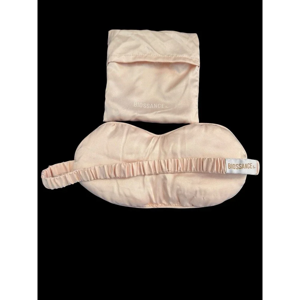 Biossance Blush Silk Eye Mask and Pouch BNWOT Elegant